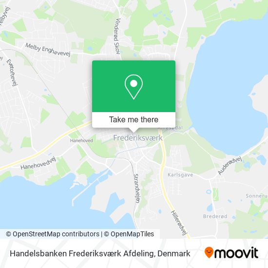 Handelsbanken Frederiksværk Afdeling map