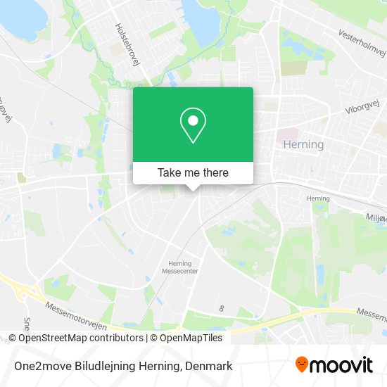 One2move Biludlejning Herning map