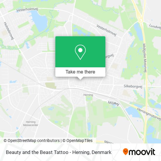 Beauty and the Beast Tattoo - Herning map