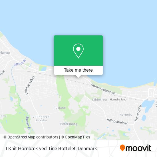 I Knit Hornbæk ved Tine Bottelet map