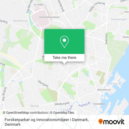 Forskerparker og Innovationsmiljøer i Danmark map