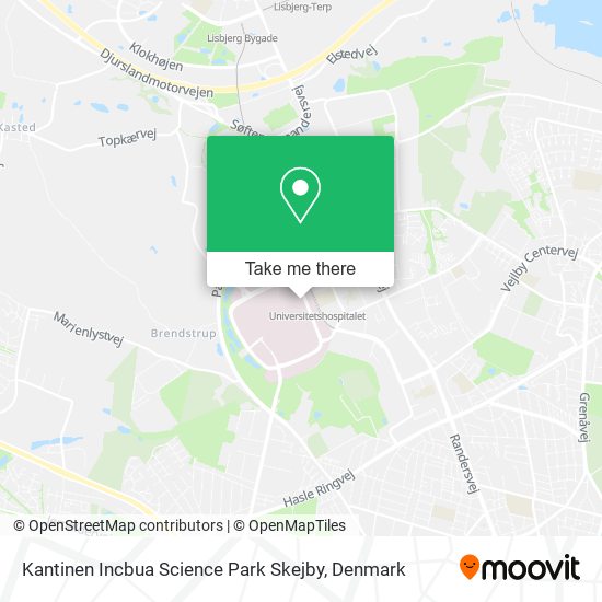 Kantinen Incbua Science Park Skejby map