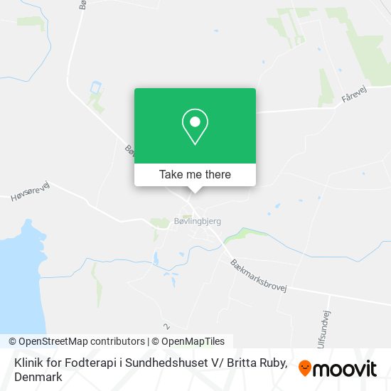 Klinik for Fodterapi i Sundhedshuset V/ Britta Ruby map