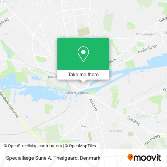 Speciallæge Sune A. Theilgaard map
