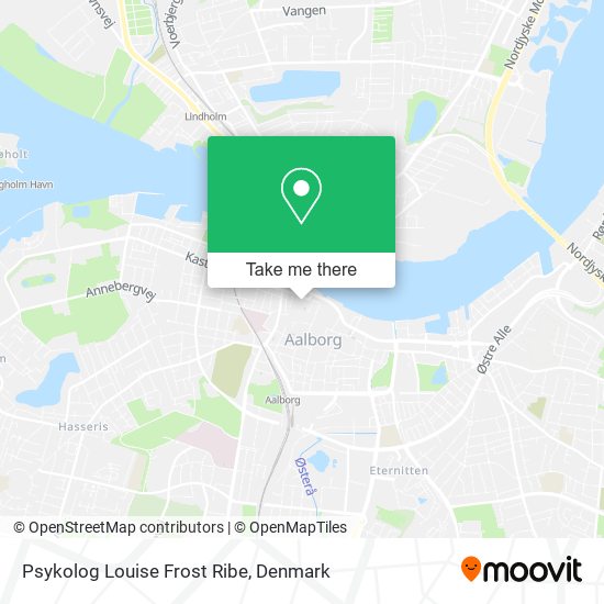 Psykolog Louise Frost Ribe map