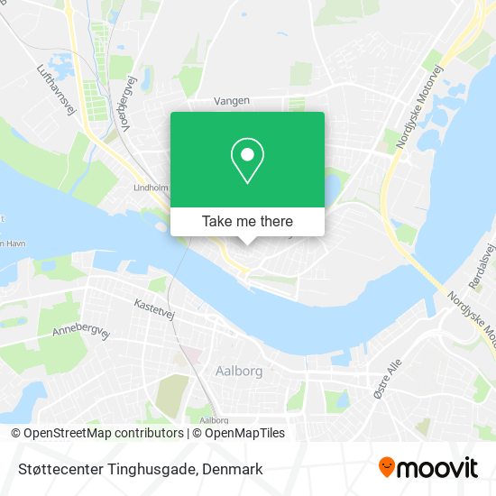 Støttecenter Tinghusgade map