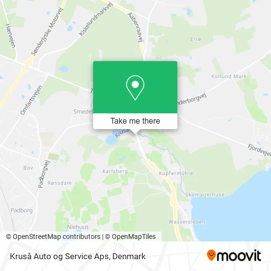 Kruså Auto og Service Aps map
