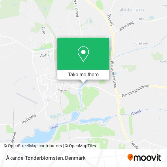 Åkande-Tønderblomsten map
