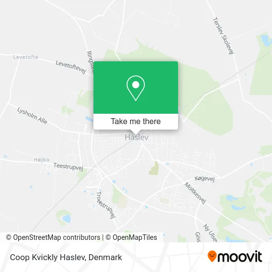 Coop Kvickly Haslev map