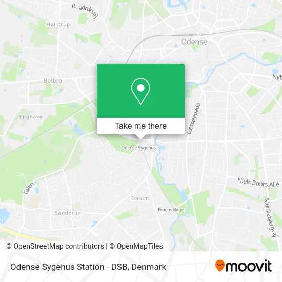Odense Sygehus Station - DSB map