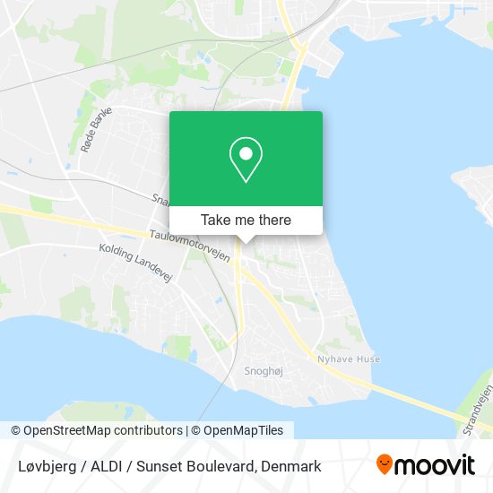 Løvbjerg / ALDI / Sunset Boulevard map