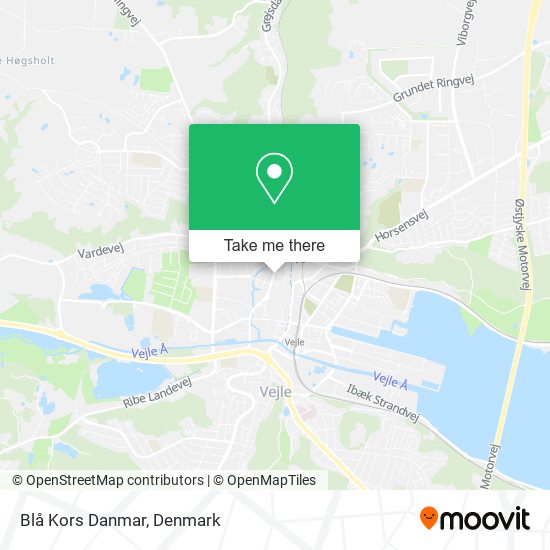 Blå Kors Danmar map