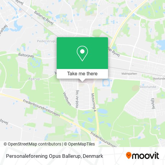 Personaleforening Opus Ballerup map