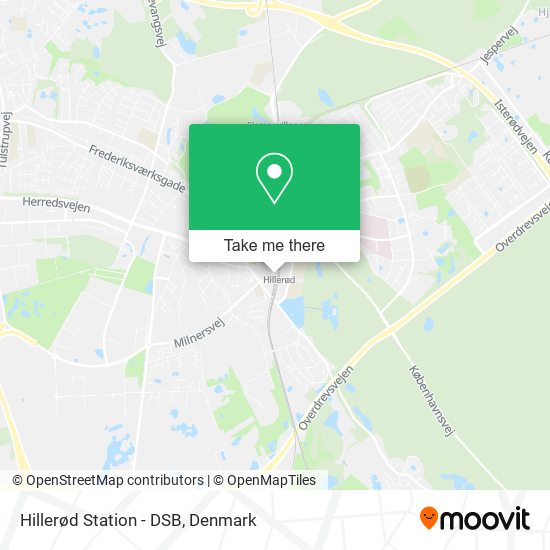 Hillerød Station - DSB map