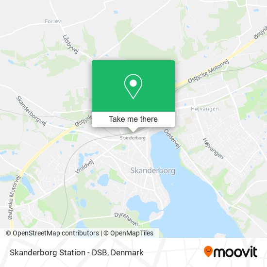 Skanderborg Station - DSB map