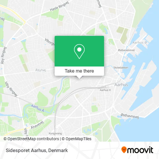 Sidesporet Aarhus map