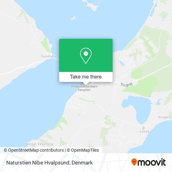 Naturstien Nibe Hvalpsund map