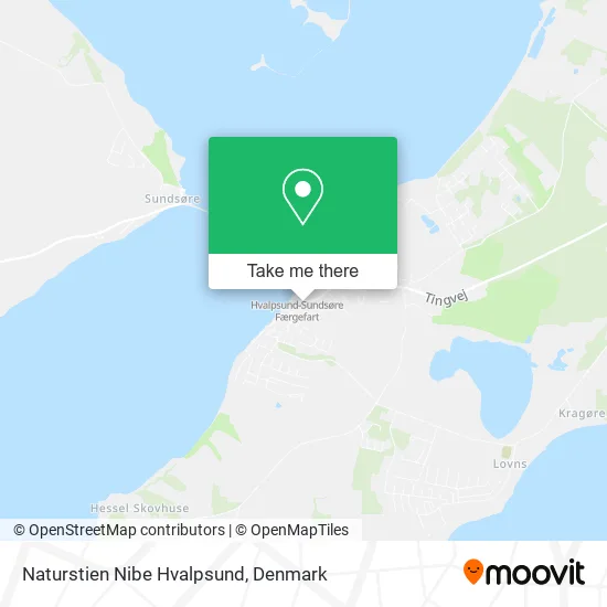 Naturstien Nibe Hvalpsund map