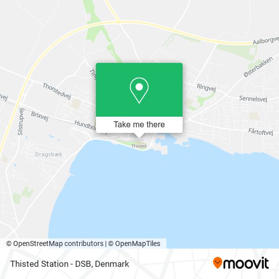 Thisted Station - DSB map