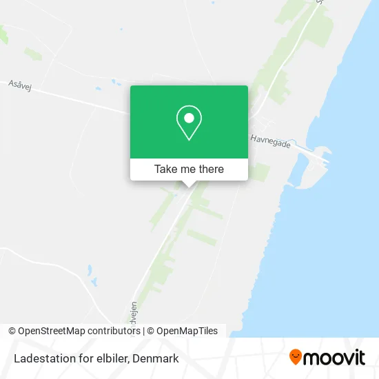 Ladestation for elbiler map