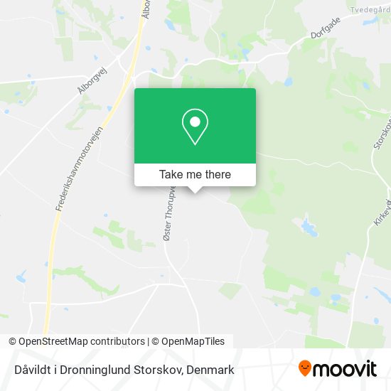 Dåvildt i Dronninglund Storskov map