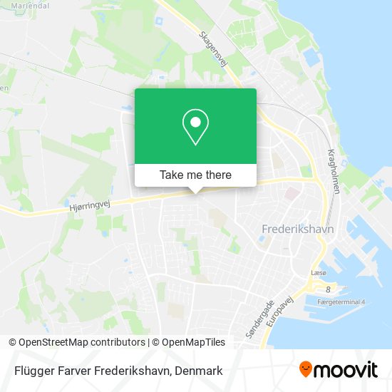 Flügger Farver Frederikshavn map