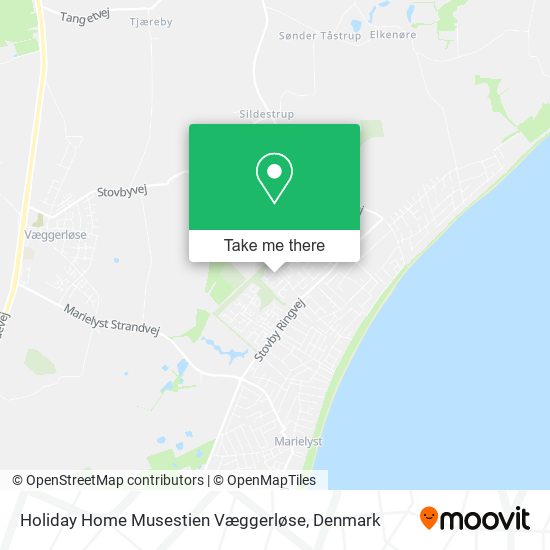 Holiday Home Musestien Væggerløse map