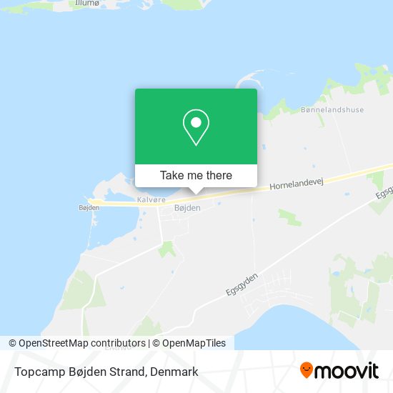 Topcamp Bøjden Strand map