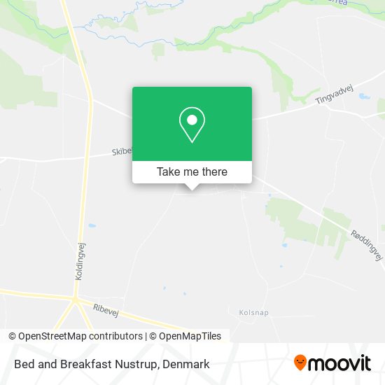 Bed and Breakfast Nustrup map