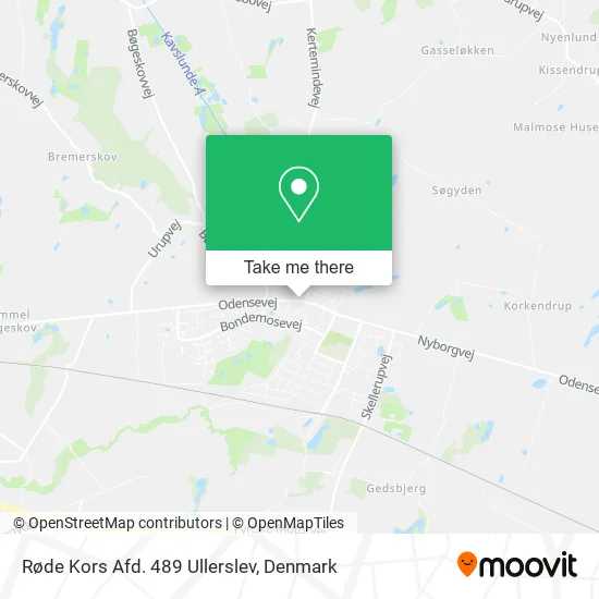 Røde Kors Afd. 489 Ullerslev map