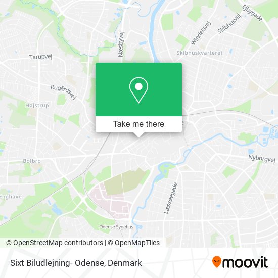 Sixt Biludlejning- Odense map