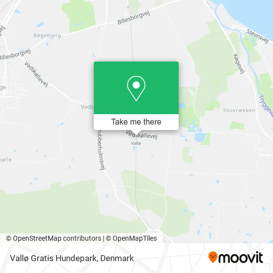 Vallø Gratis Hundepark map