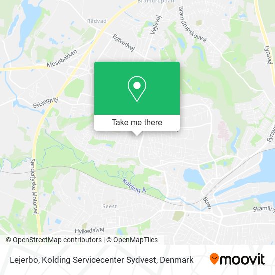 Lejerbo, Kolding Servicecenter Sydvest map