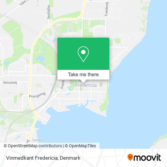 Vinmedkant Fredericia map