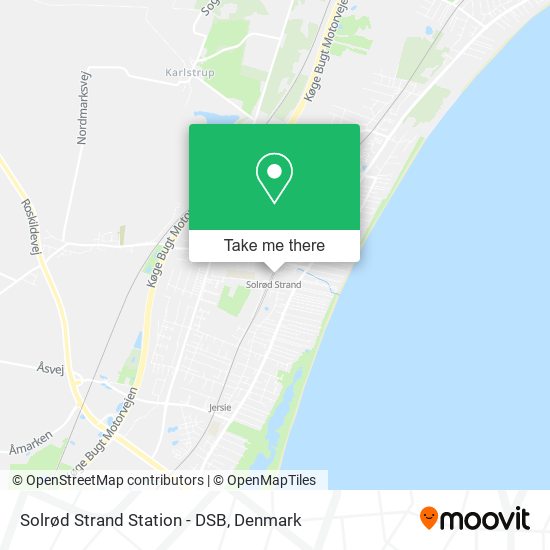 Solrød Strand Station - DSB map