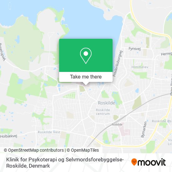 Klinik for Psykoterapi og Selvmordsforebyggelse-Roskilde map
