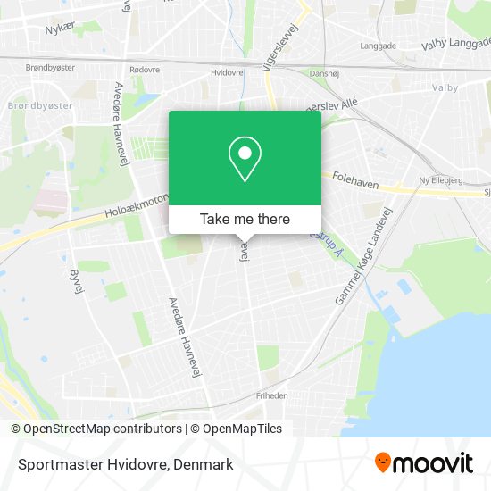 Sportmaster Hvidovre map