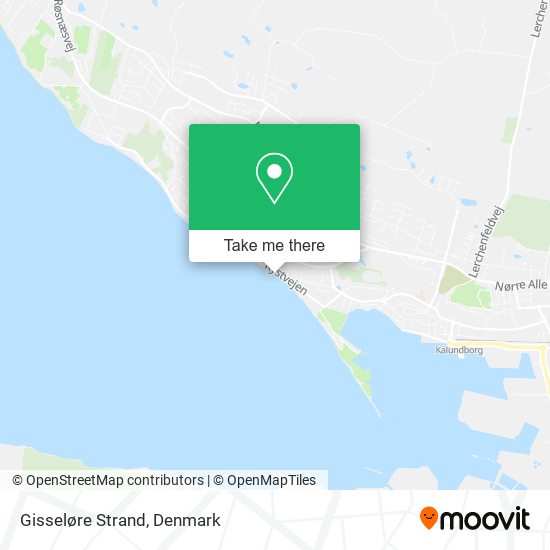 Gisseløre Strand map