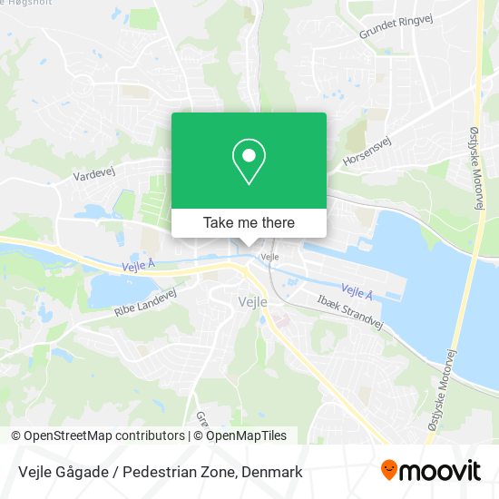 Vejle Gågade / Pedestrian Zone map