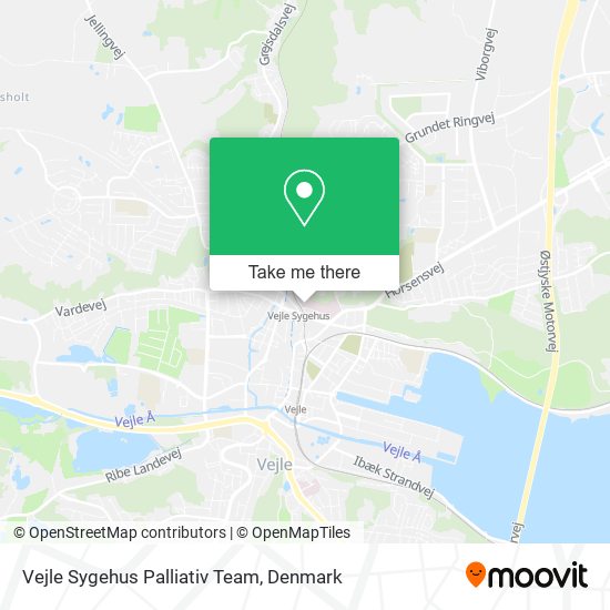 Vejle Sygehus Palliativ Team map