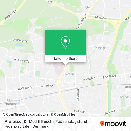 Professor Dr Med E Buschs Fødselsdagsfond Rigshospitalet map