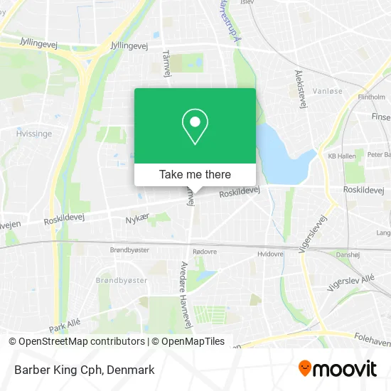 Barber King Cph map