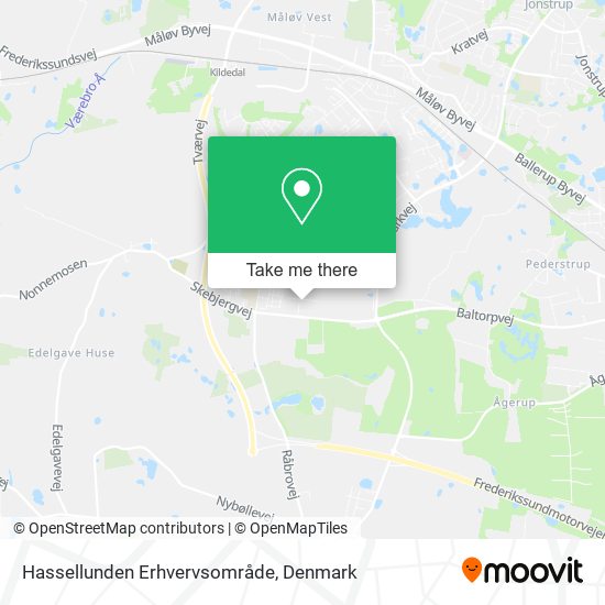 Hassellunden Erhvervsområde map