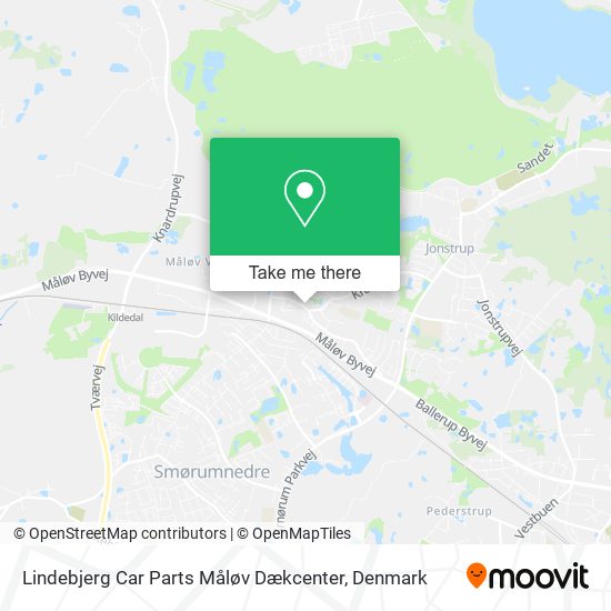 Lindebjerg Car Parts Måløv Dækcenter map