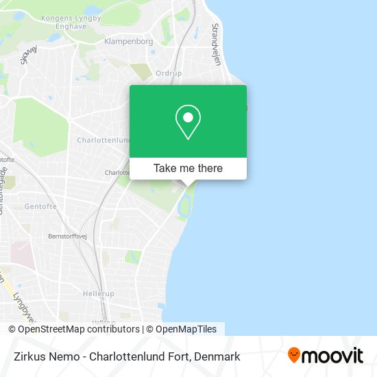 Zirkus Nemo - Charlottenlund Fort map