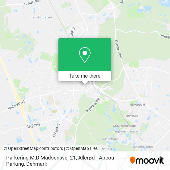 Parkering M.D Madsensvej 21, Allerød - Apcoa Parking map