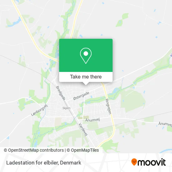 Ladestation for elbiler map