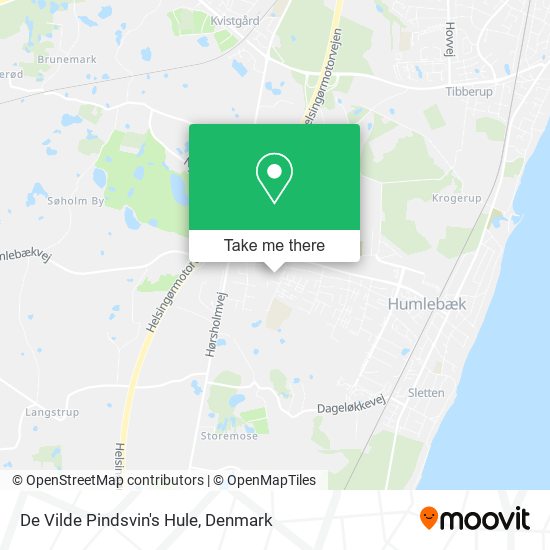 De Vilde Pindsvin's Hule map