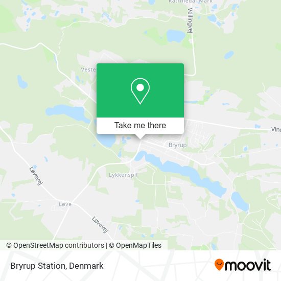 Bryrup Station map