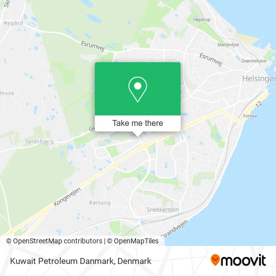 Kuwait Petroleum Danmark map